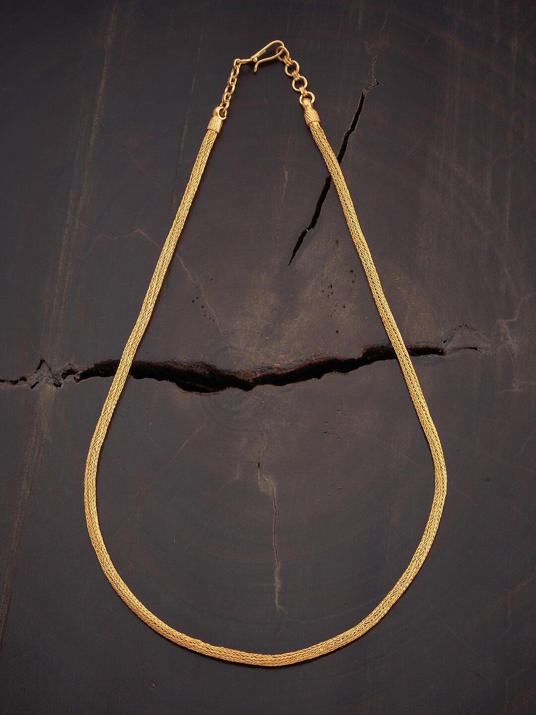 

Kushal's Fashion Jewellery Gold-Toned Silver Temple Chain