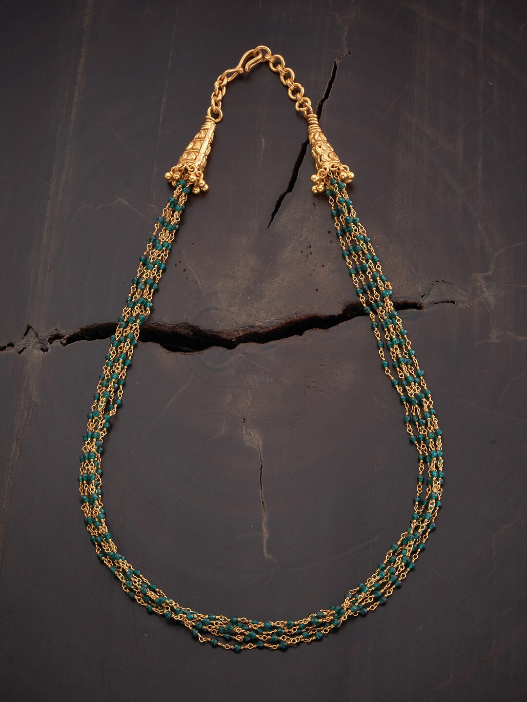 

Kushals Fashion Jewellery Gold-Toned Silver Necklace, Green