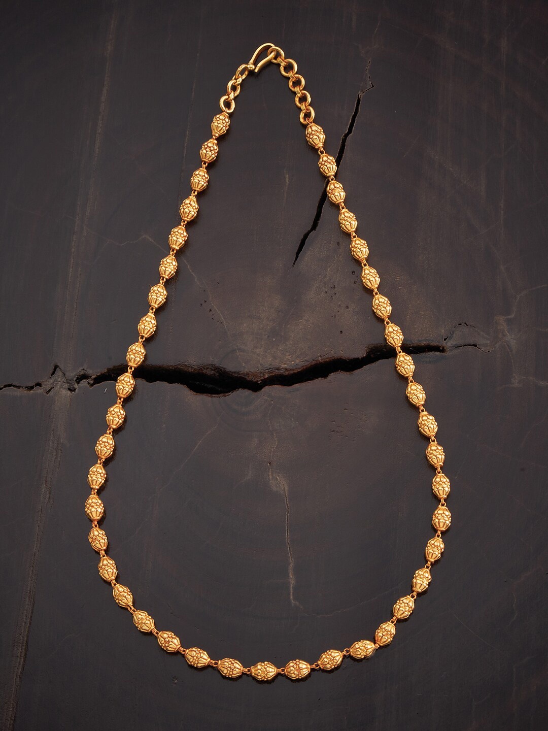 

Kushal's Fashion Jewellery Gold-Toned Silver Temple Chain