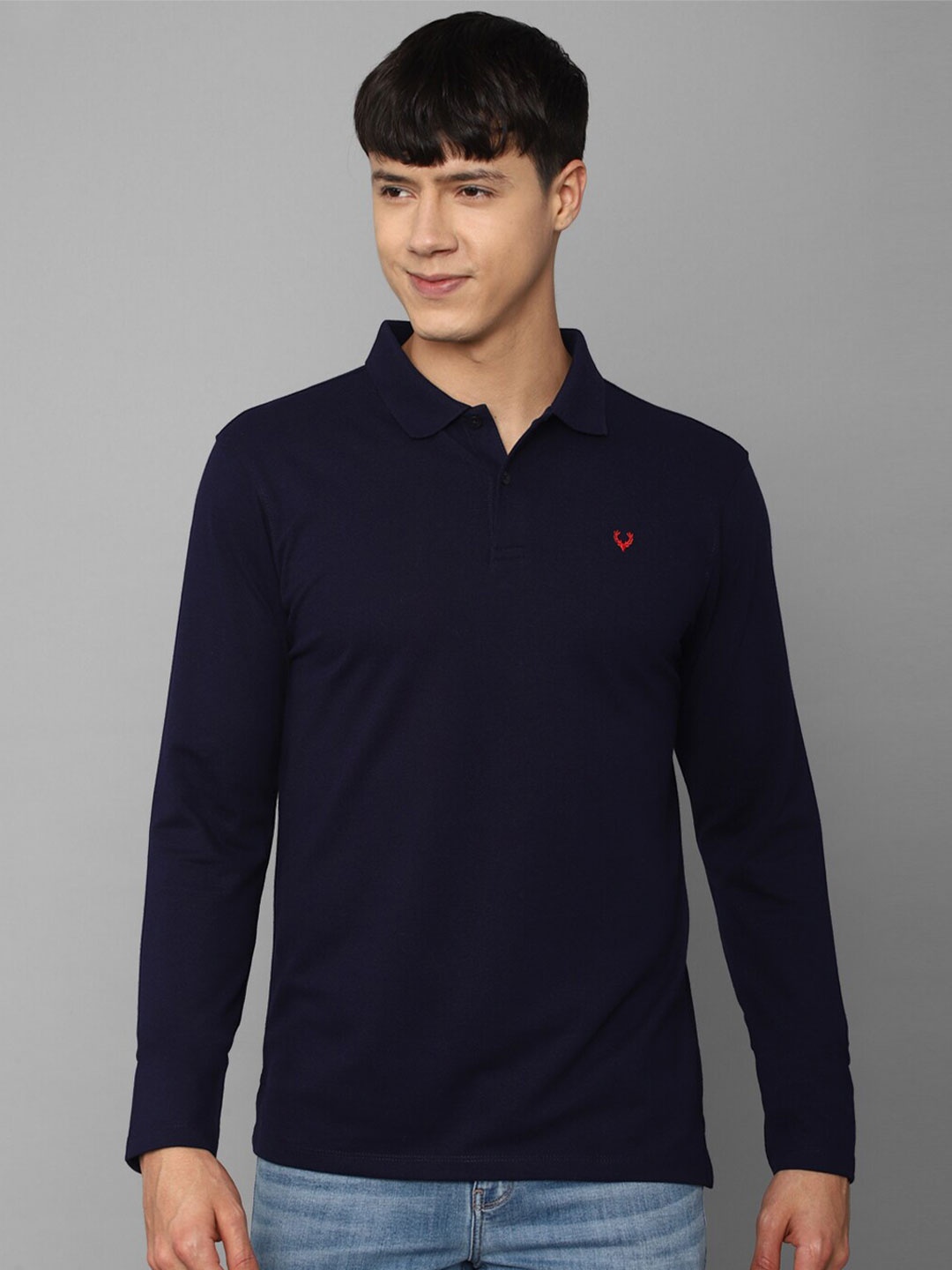 

Allen Solly Polo Collar Cotton T-shirt, Navy blue