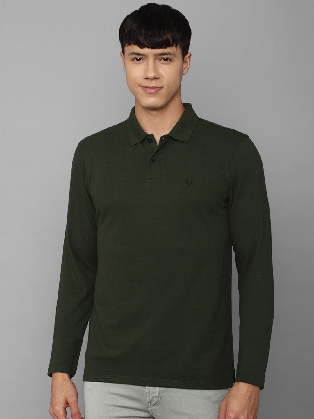 

Allen Solly Polo Collar Cotton T-shirt, Green