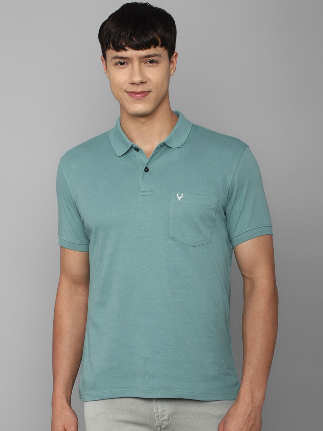 

Allen Solly Polo Collar Cotton T-shirt, Blue