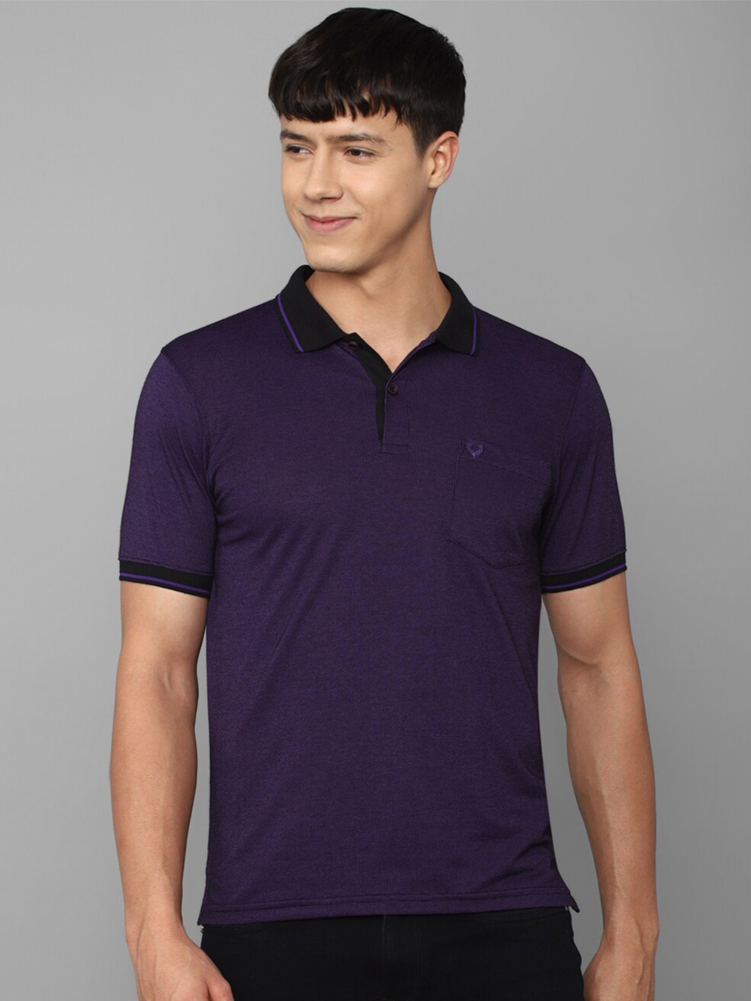 

Allen Solly Polo Collar Cotton T-shirt, Purple