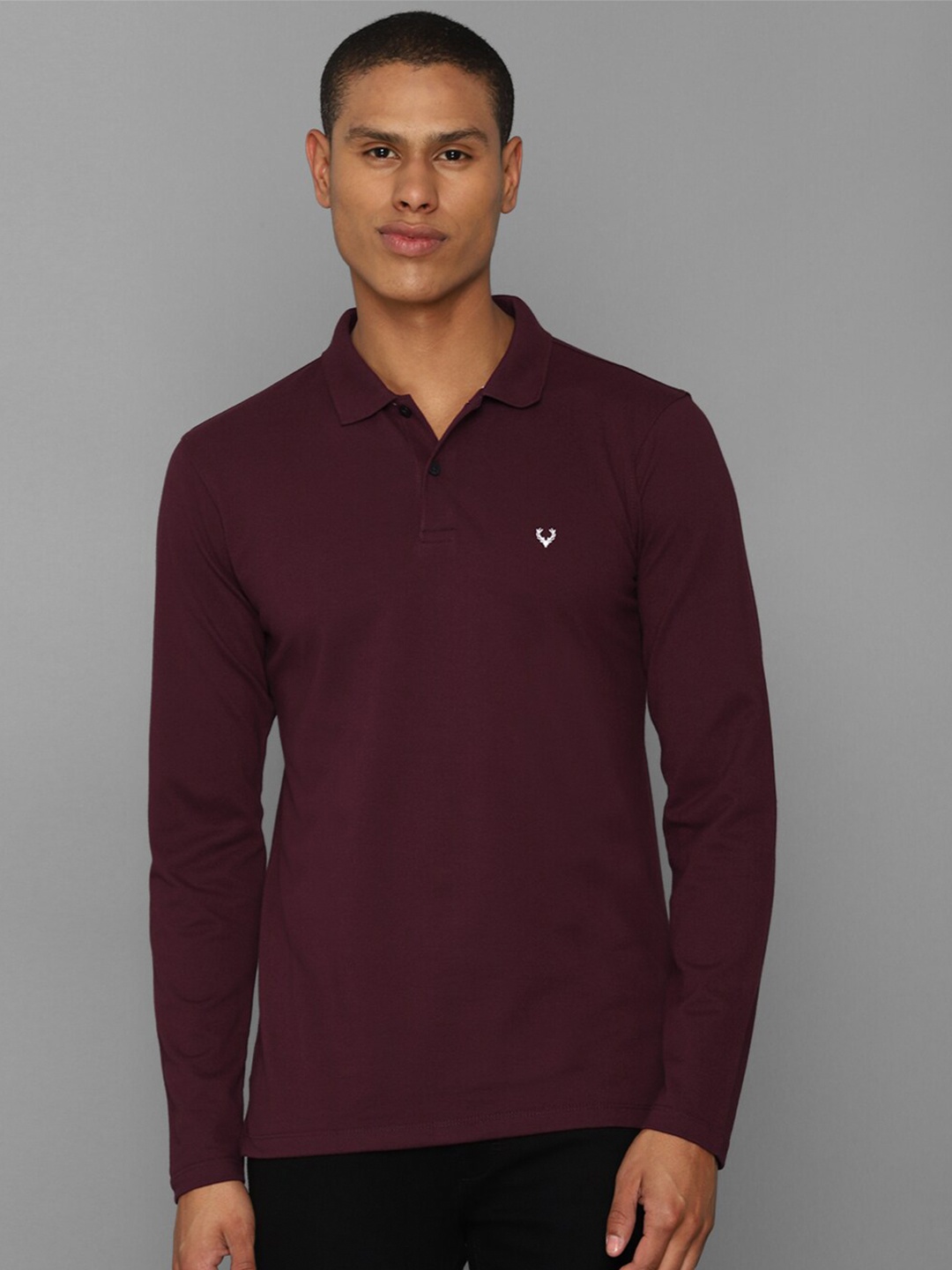 

Allen Solly Men Cotton Polo Collar T-shirt, Maroon
