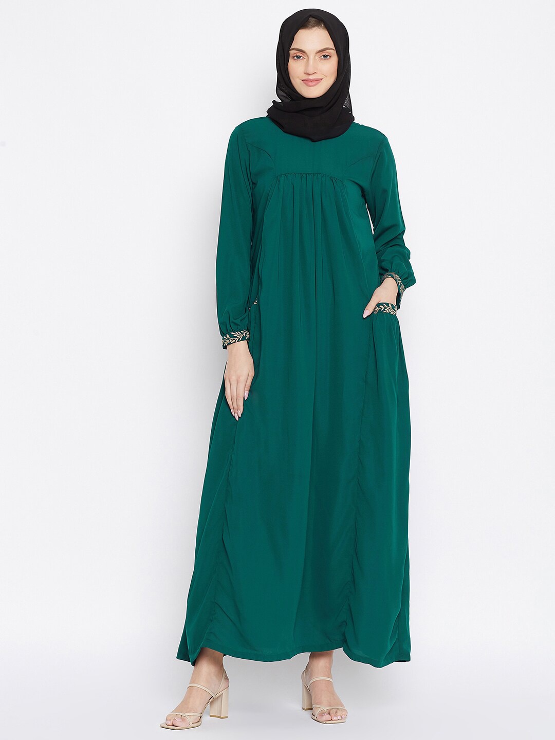 

NABIA Women Abaya Burqas, Green