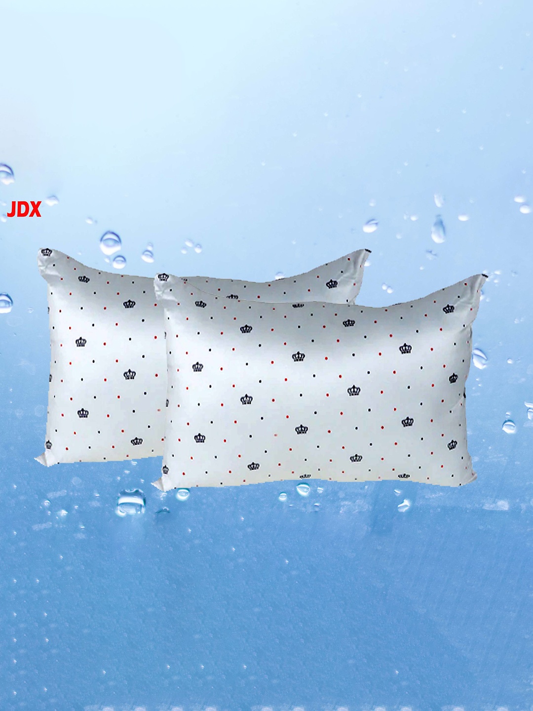 

JDX Set of 2 White Patterned Rectangular Pillow