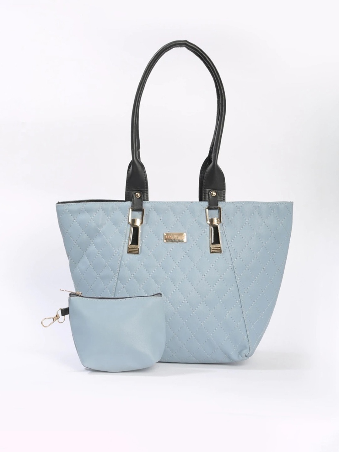 

Anna Claire Textured Bucket Shoulder Bag with Quilted, Blue