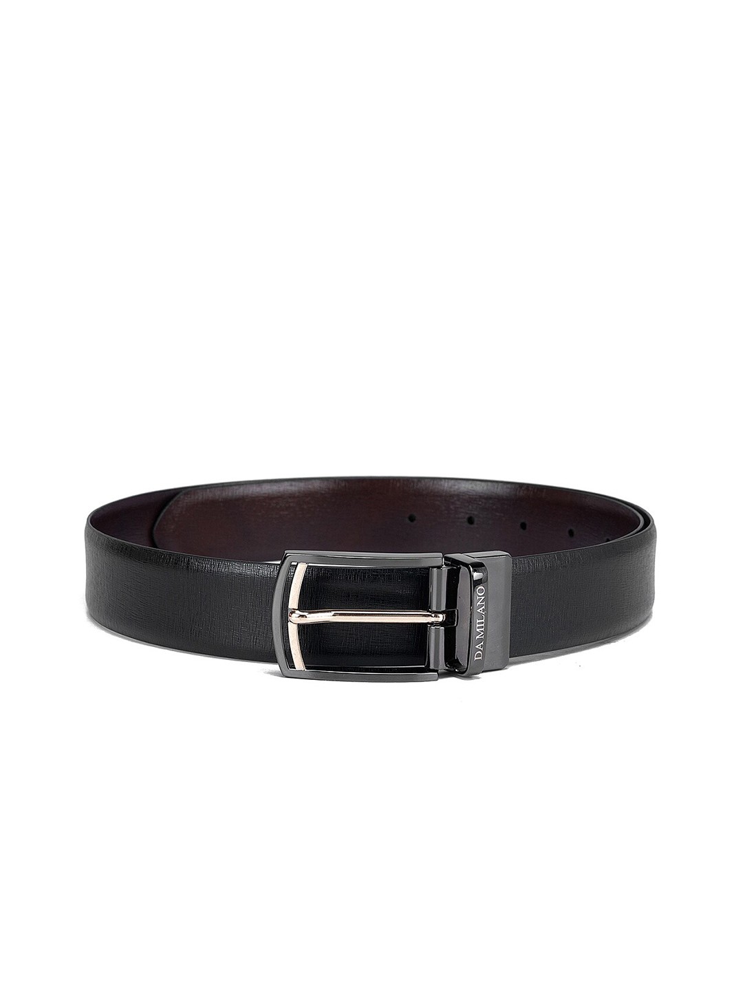 

Da Milano Men Leather Formal Belt, Black