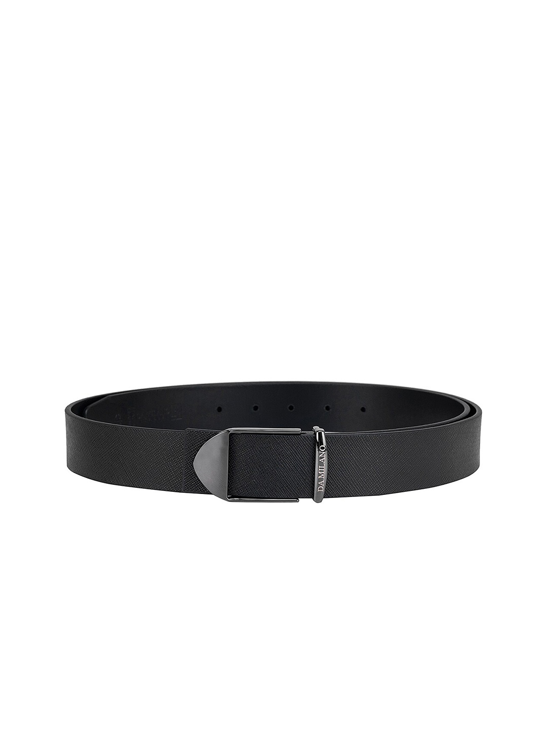 

Da Milano Men Leather Formal Belt, Black