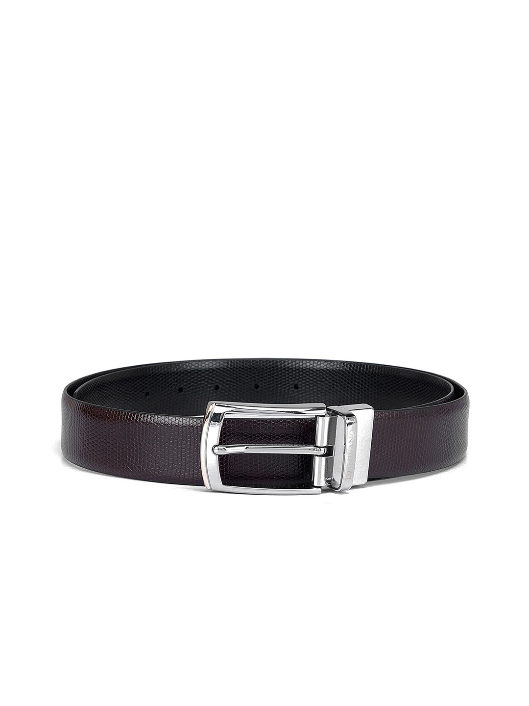 

Da Milano Men Brown Textured Leather Formal Belt