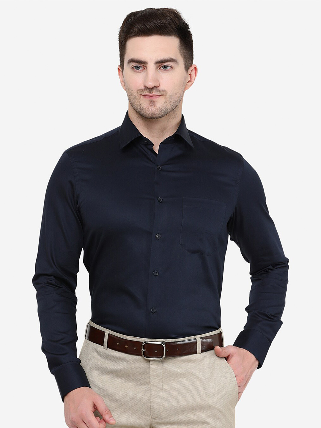 

JADE BLUE Men Slim Fit Cotton Casual Shirt
