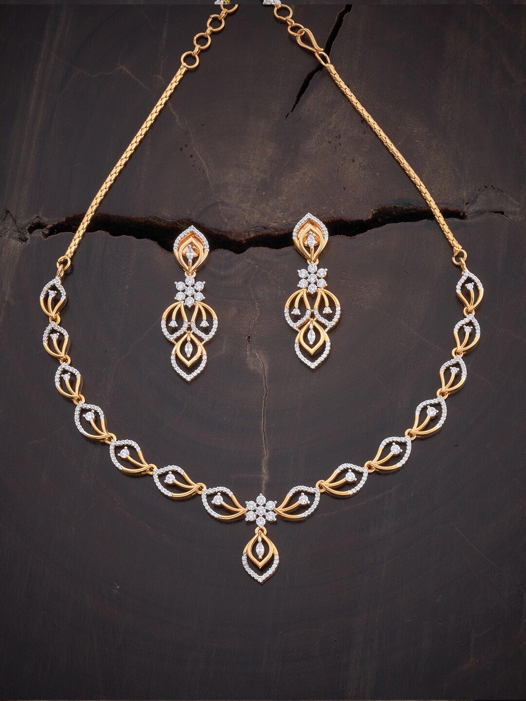 

Kushal's Fashion Jewellery Gold-Plated & CZ Stones-Studded Jewellery Set, White