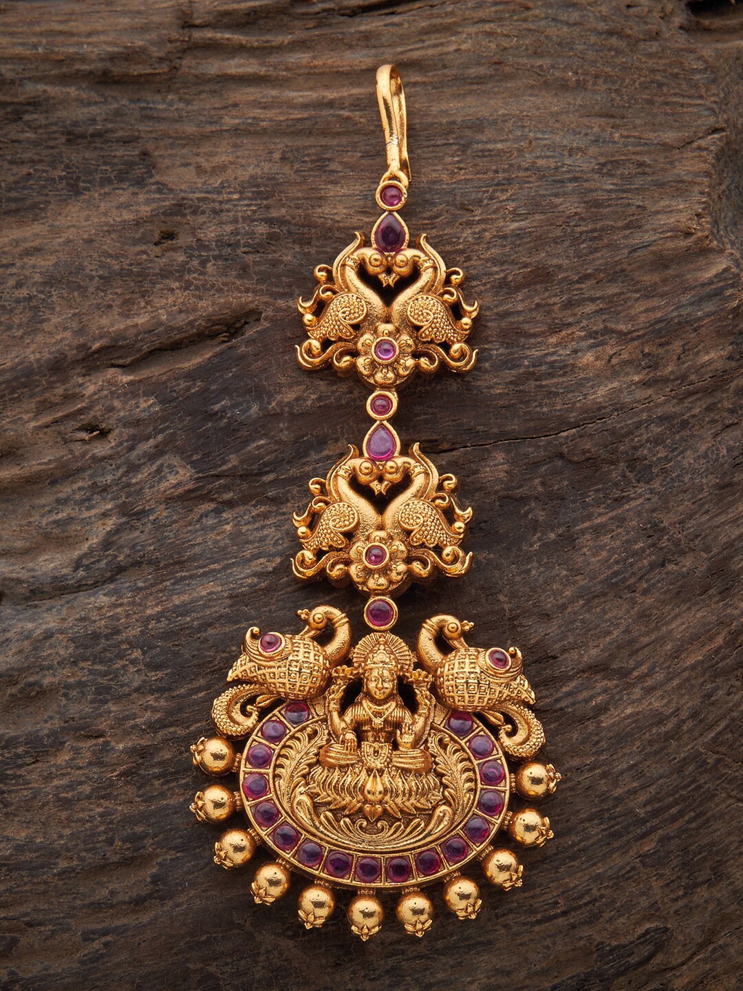 

Kushal's Fashion Jewellery Stone-Studded Head Jewellery, Gold