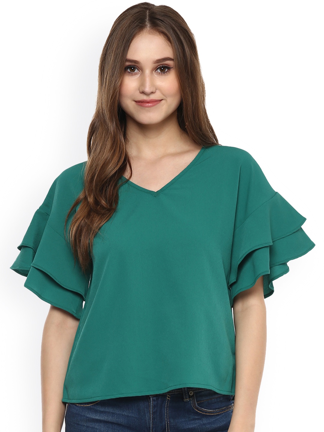 

Harpa Women Green Solid Top