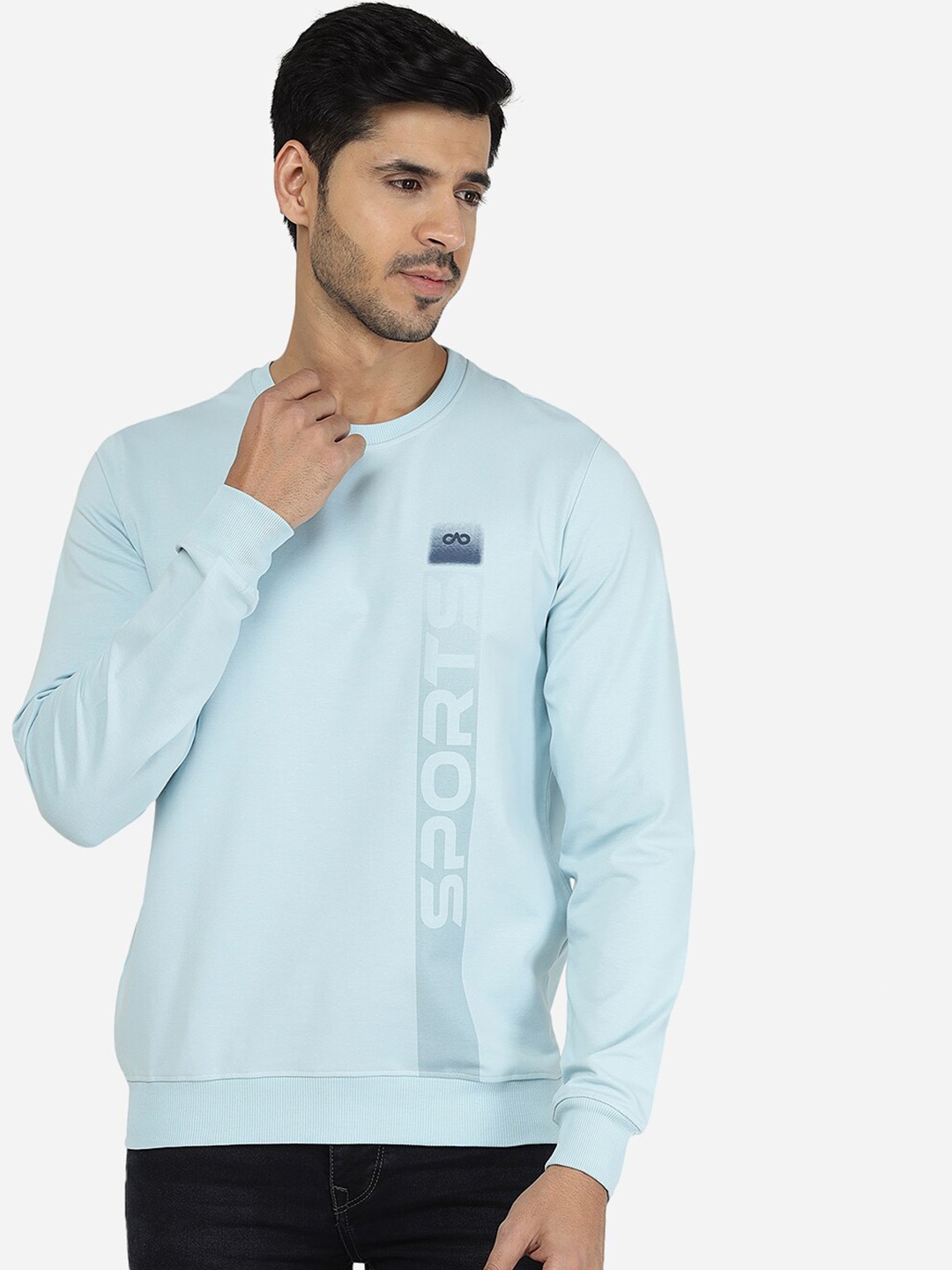 

JADE BLUE Men Cotton Typography Printed T-shirt