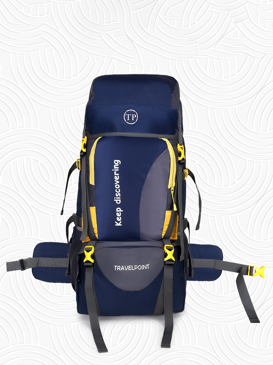 

TRAVEL POINT Colourblocked Padded Waterproof Rucksacks, Navy blue