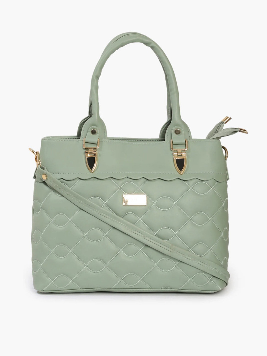 

Anna Claire Structured Handheld Bag with Quilted, Green