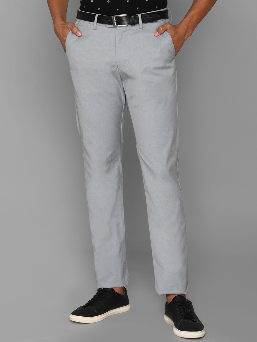 

Allen Solly Men Regular Fit Cotton Formal Trouser, Grey