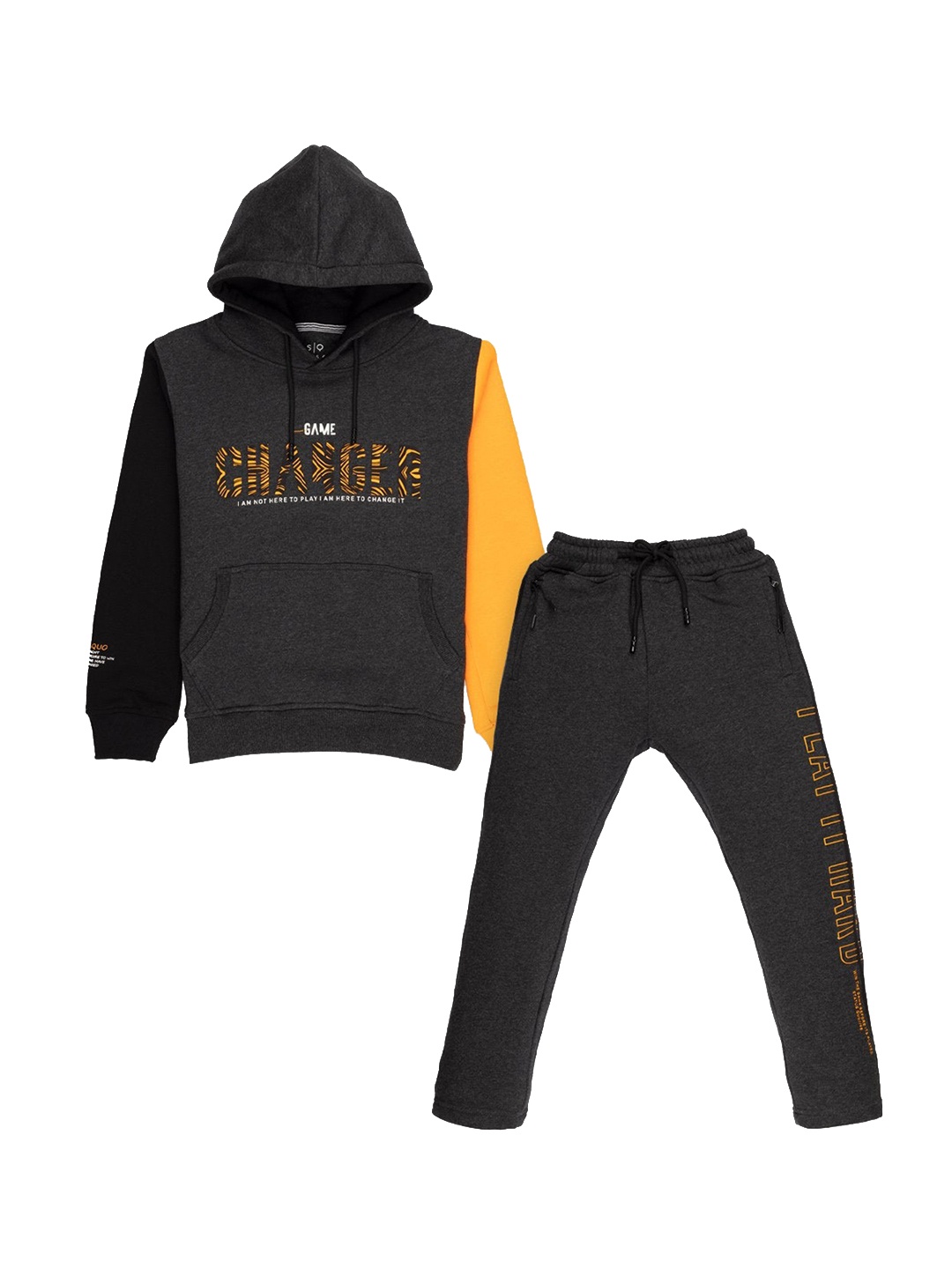 

Status Quo Boys Color-Blocked Tracksuits, Grey