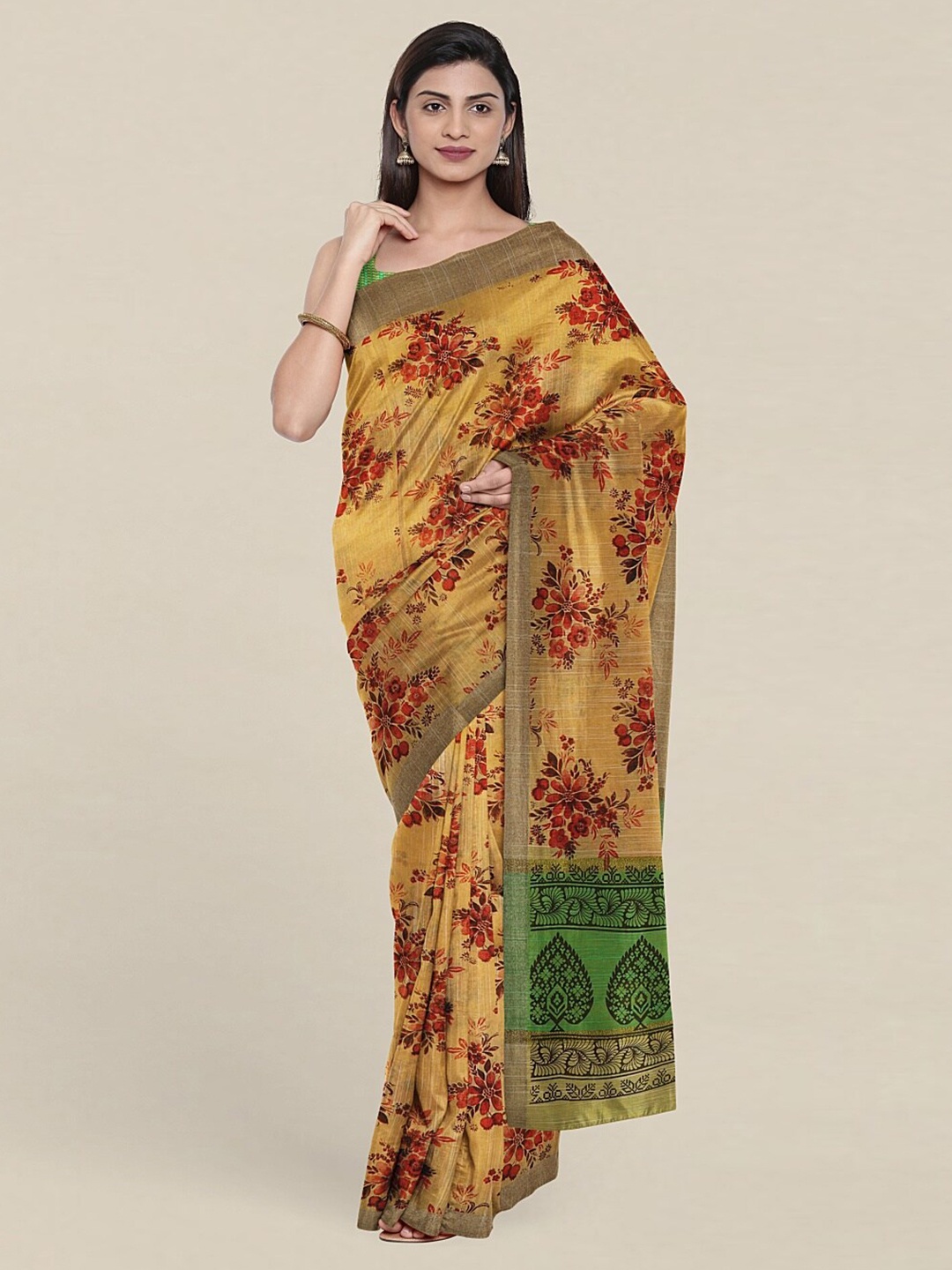 

Pothys Floral Saree, Yellow
