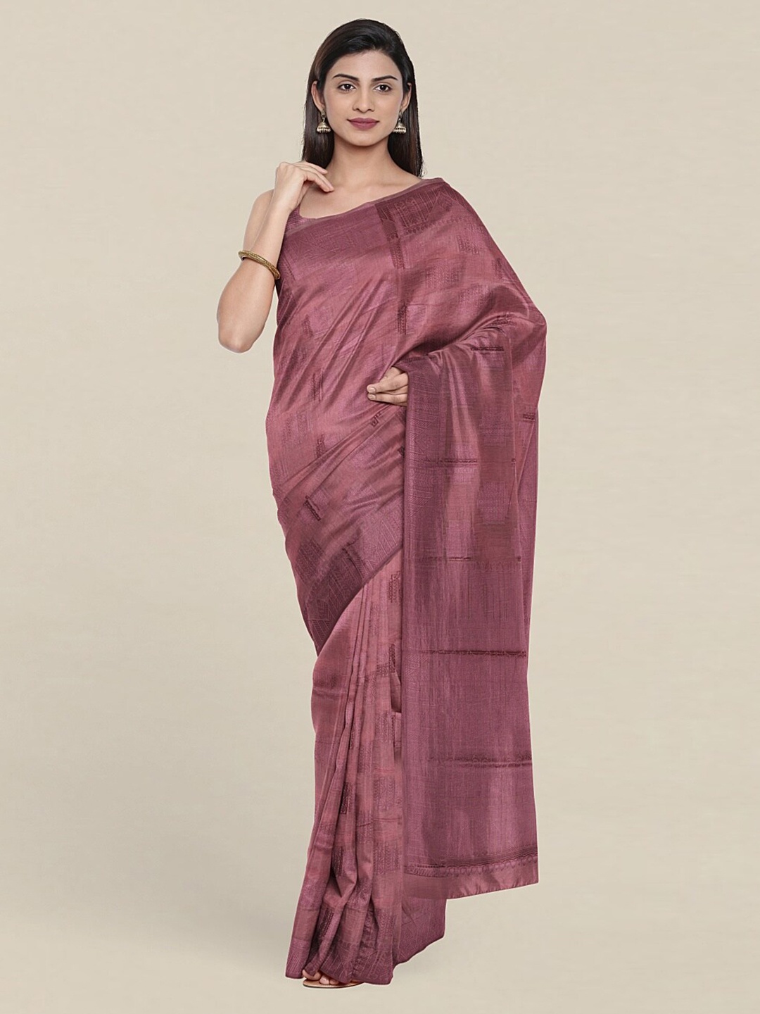 

Pothys Woven Design Zari Saree, Pink