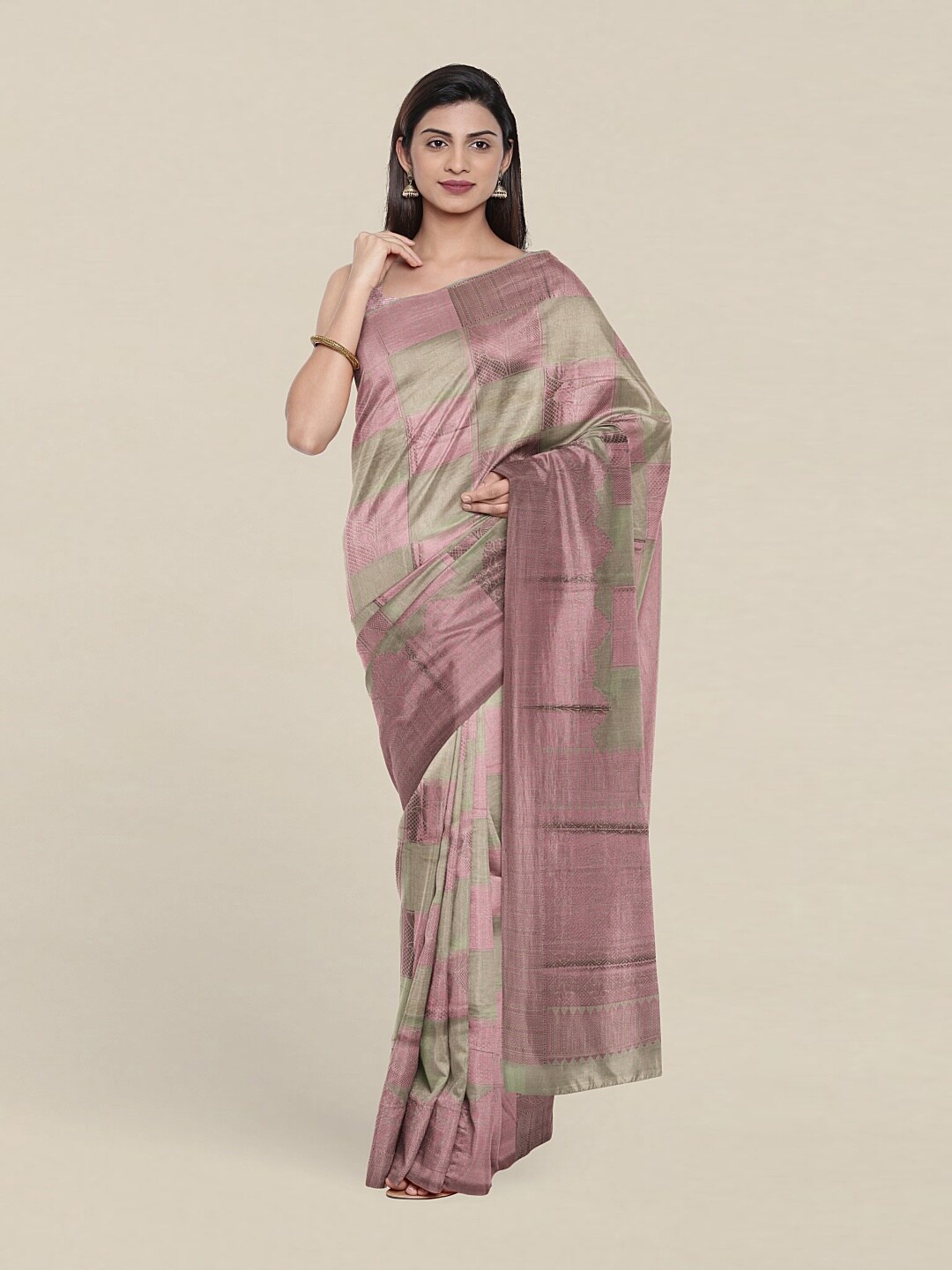 

Pothys Woven Design Saree, Green