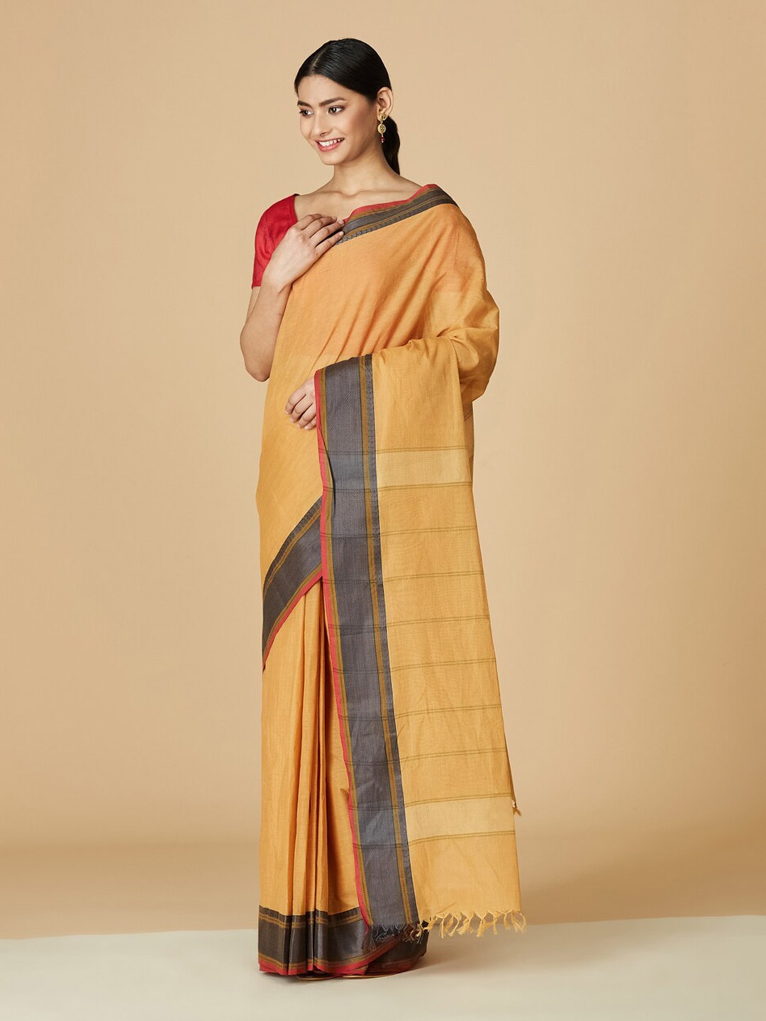 

Fabindia Woven Design Pure Cotton Saree, Yellow
