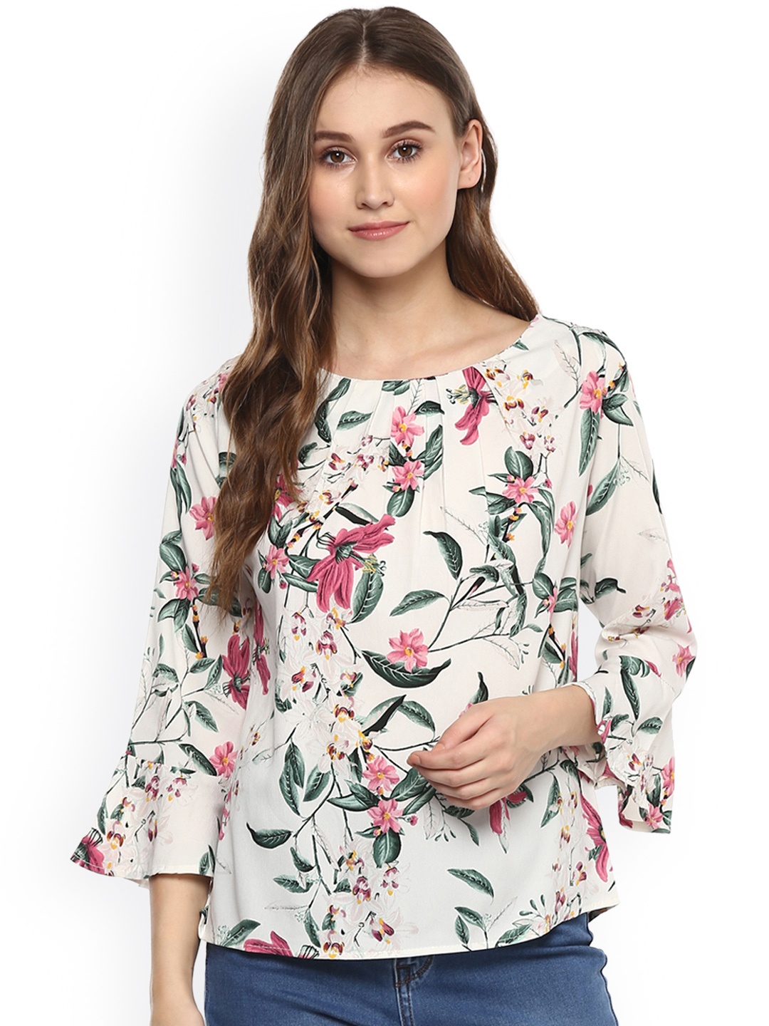 

Harpa Women White Printed Top