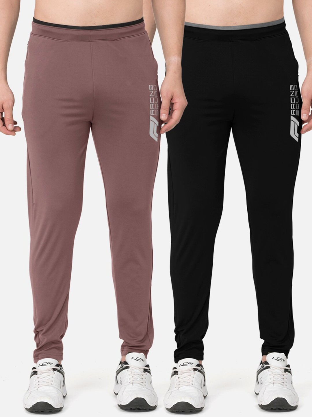 

BULLMER Men Pack of 2 Slim-fit Track Pants, Black