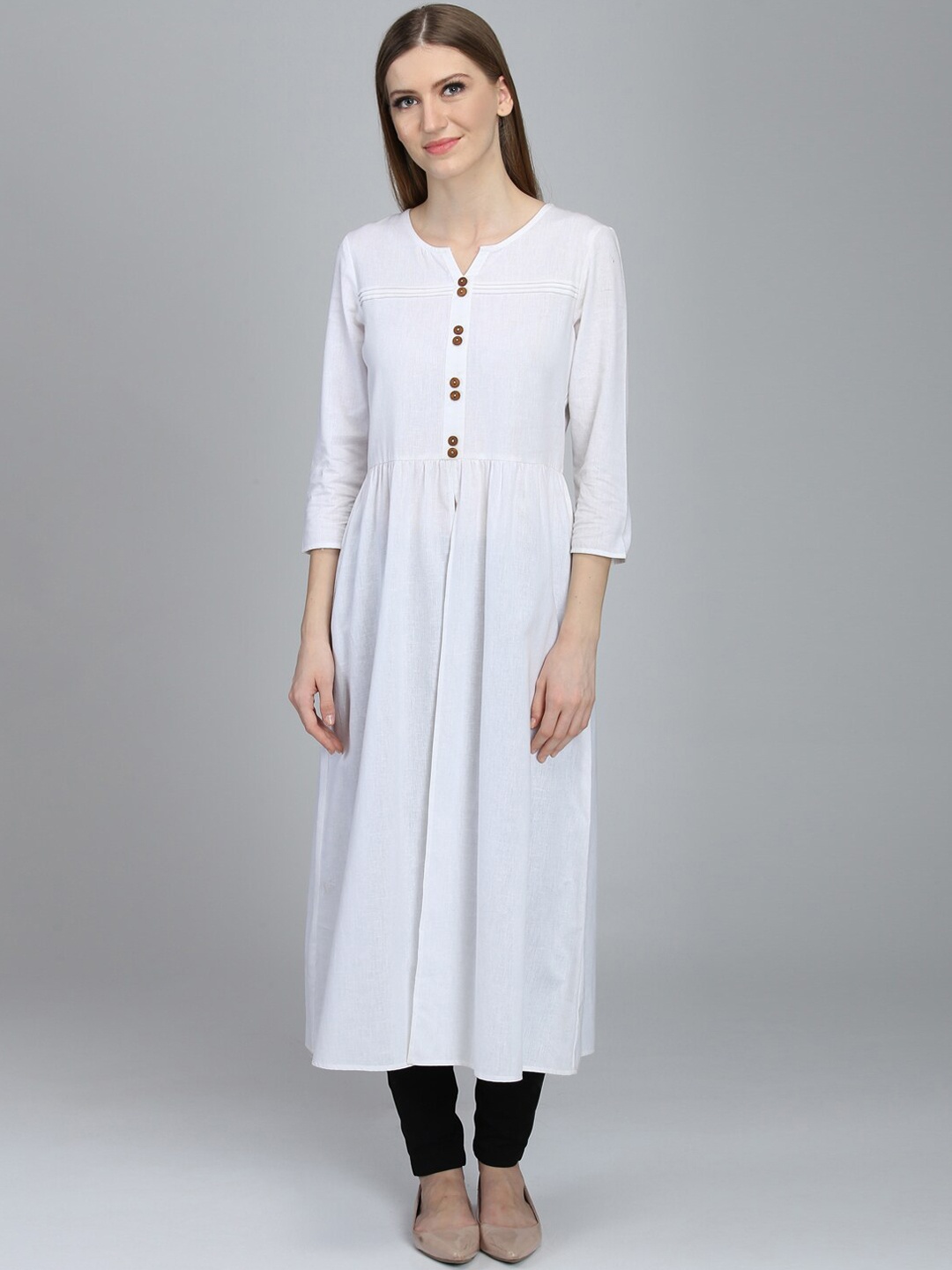 

DODO & MOA Anarkali Kurta, White