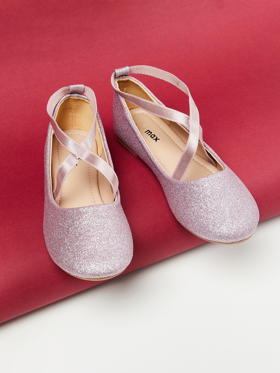 

max Girls Embellished Ballerinas, Pink