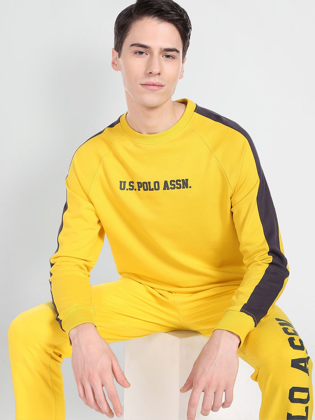

U.S. Polo Assn. Denim Co. Printed Cotton Sweatshirt, Yellow