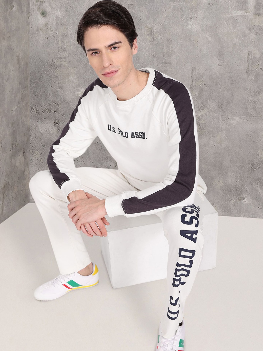 

U.S. Polo Assn. Denim Co. Printed Cotton Sweatshirt, White