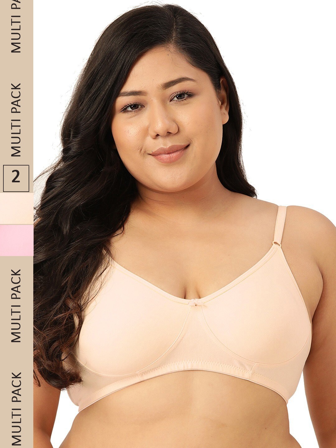 

Leading Lady Set Of 2 Non Wired Non Padded Bra, Beige