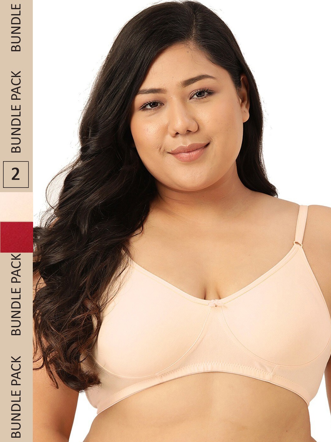 

Leading Lady Set Of 2 Non Wired Non Padded Bra, Beige