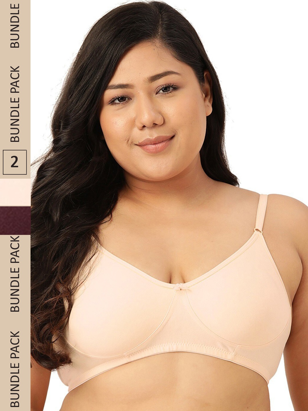 

Leading Lady Set Of 2 Non Wired Non Padded Bra, Beige