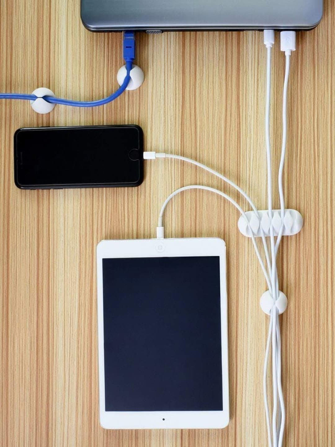 

MARKET99 White Set Of 10 Cable Wire Organiser