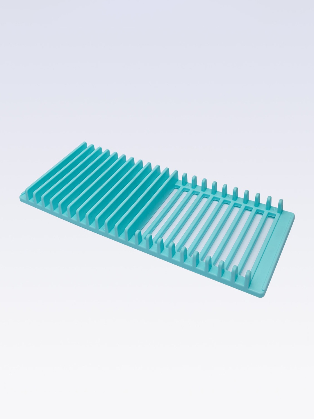

MARKET99 Dish Drying Mat Plate With Dish Holder Organisers, Turquoise blue
