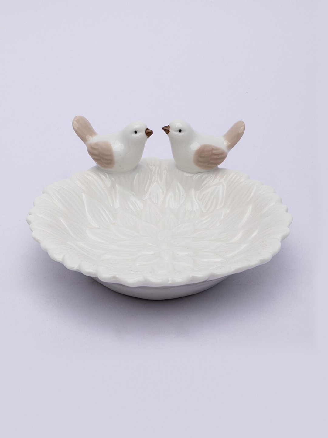 

MARKET99 White Ceramic Jewelry Holder Tray