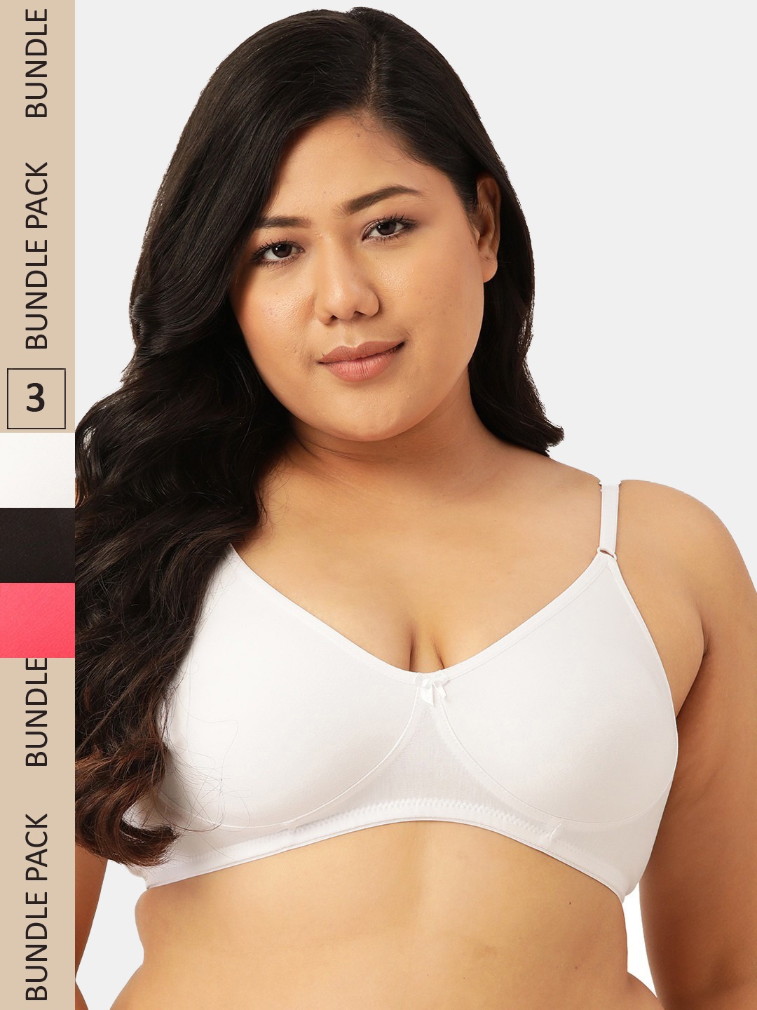 

Leading Lady Pack Of 3 All Day Comfort Cotton Bra, White