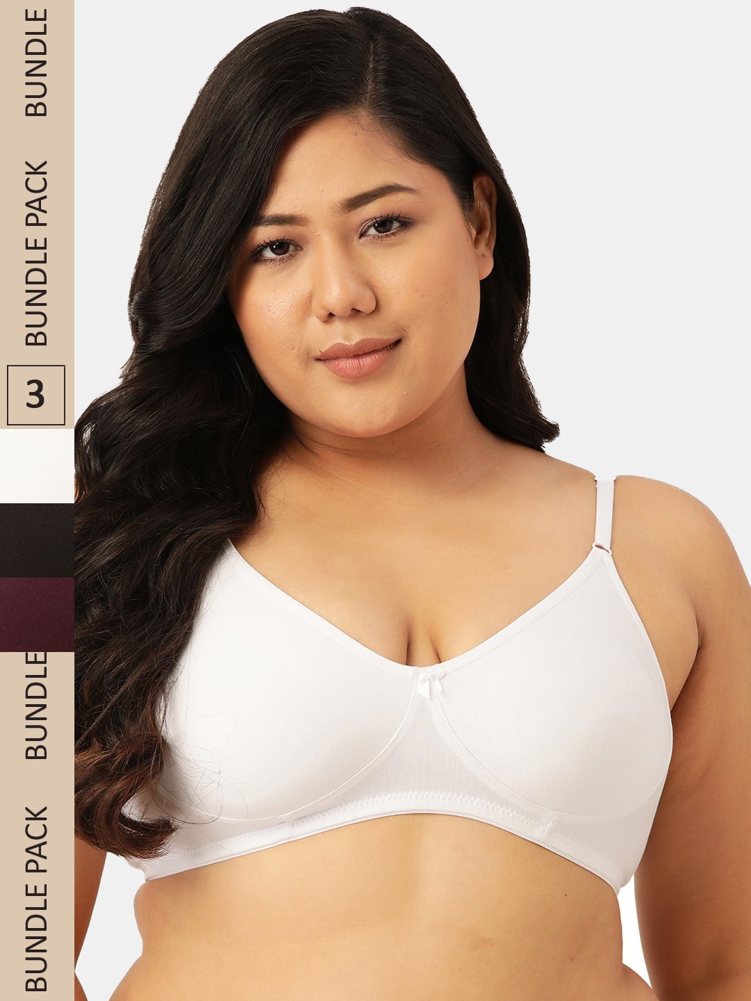 

Leading Lady Pack Of 3 All Day Comfort Cotton Bra, White