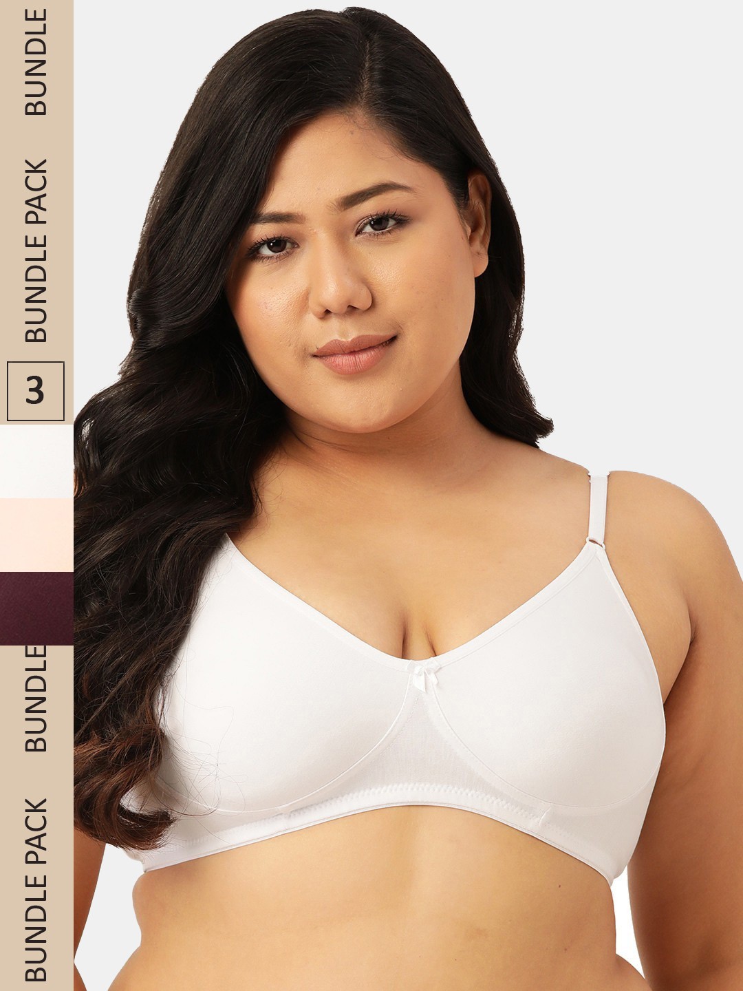 

Leading Lady Pack Of 3 All Day Comfort Cotton Bra, White