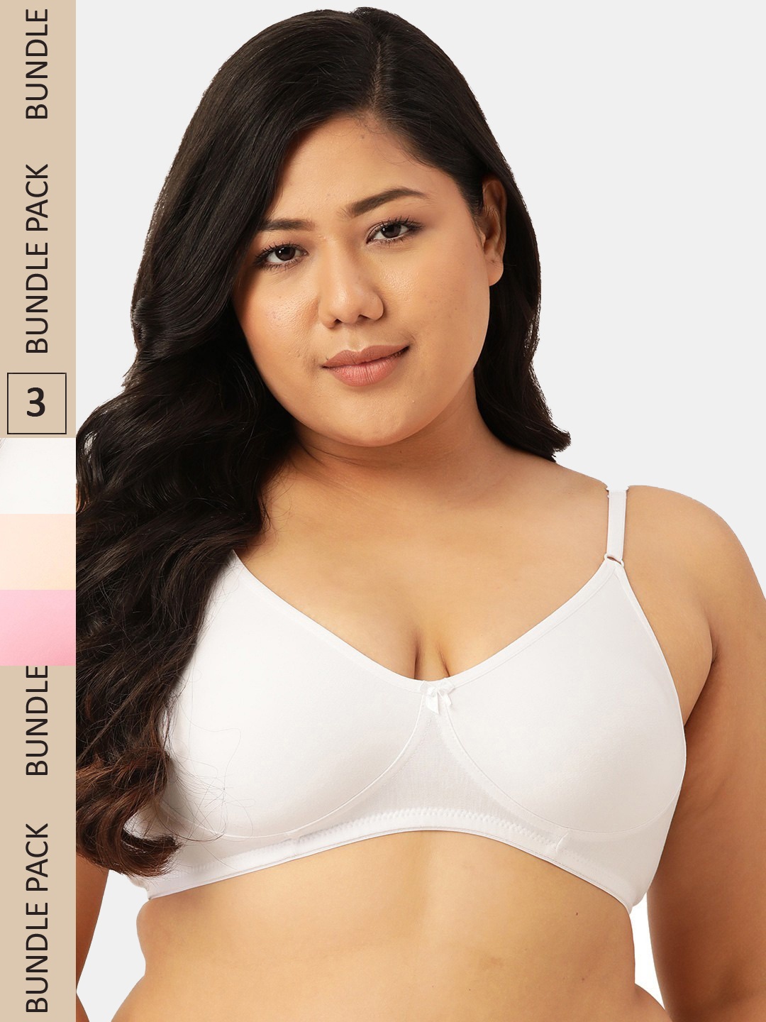 

Leading Lady Pack Of 3 All Day Comfort Cotton Bra, White