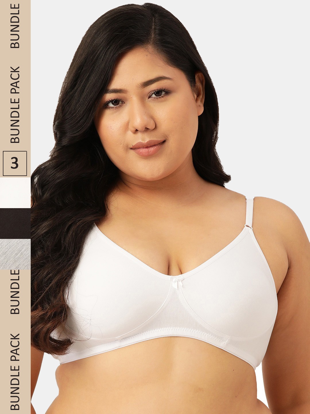 

Leading Lady Pack Of 3 All Day Comfort Cotton Bra, White
