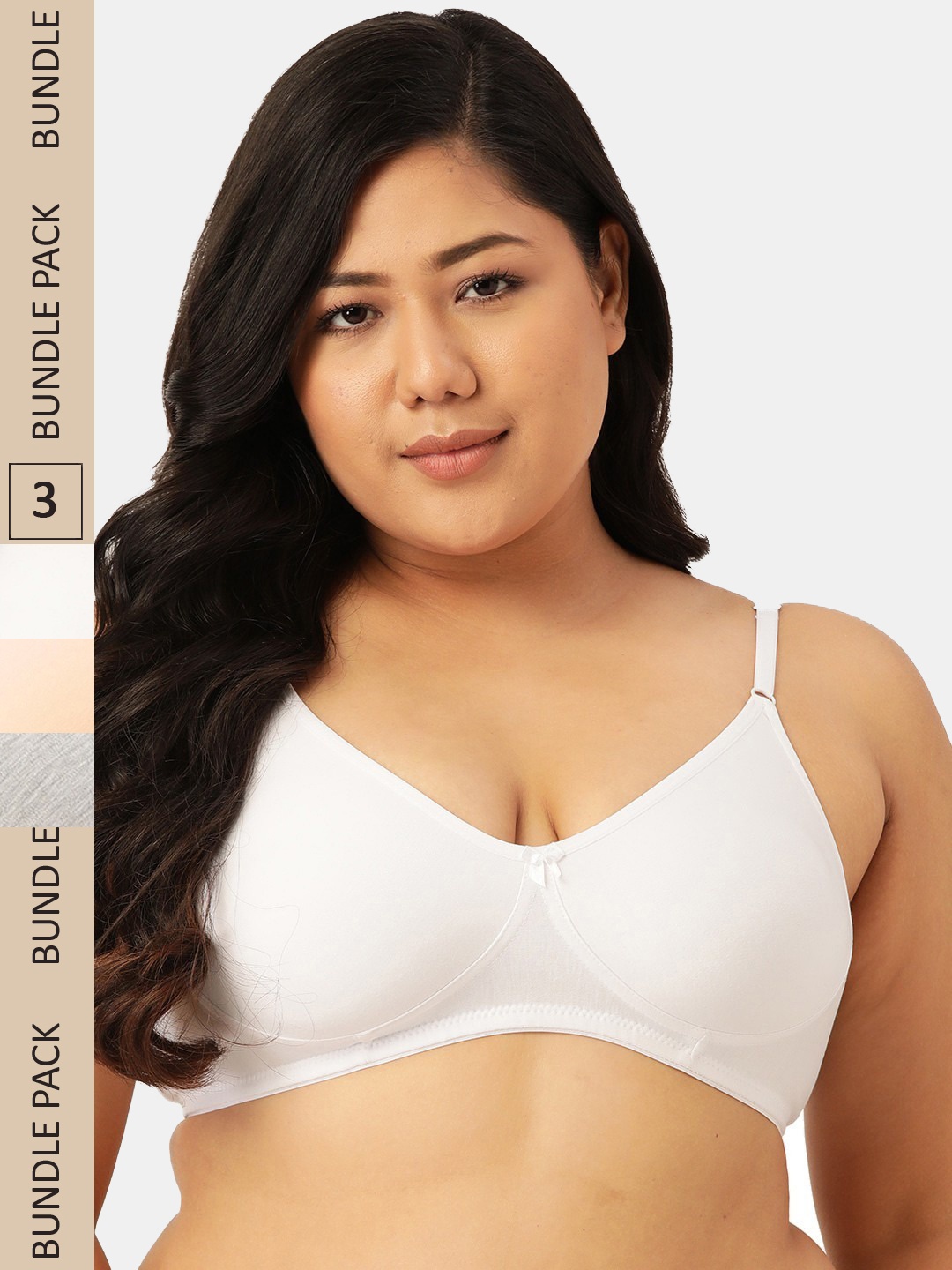 

Leading Lady Pack Of 3 All Day Comfort Cotton Bra, White