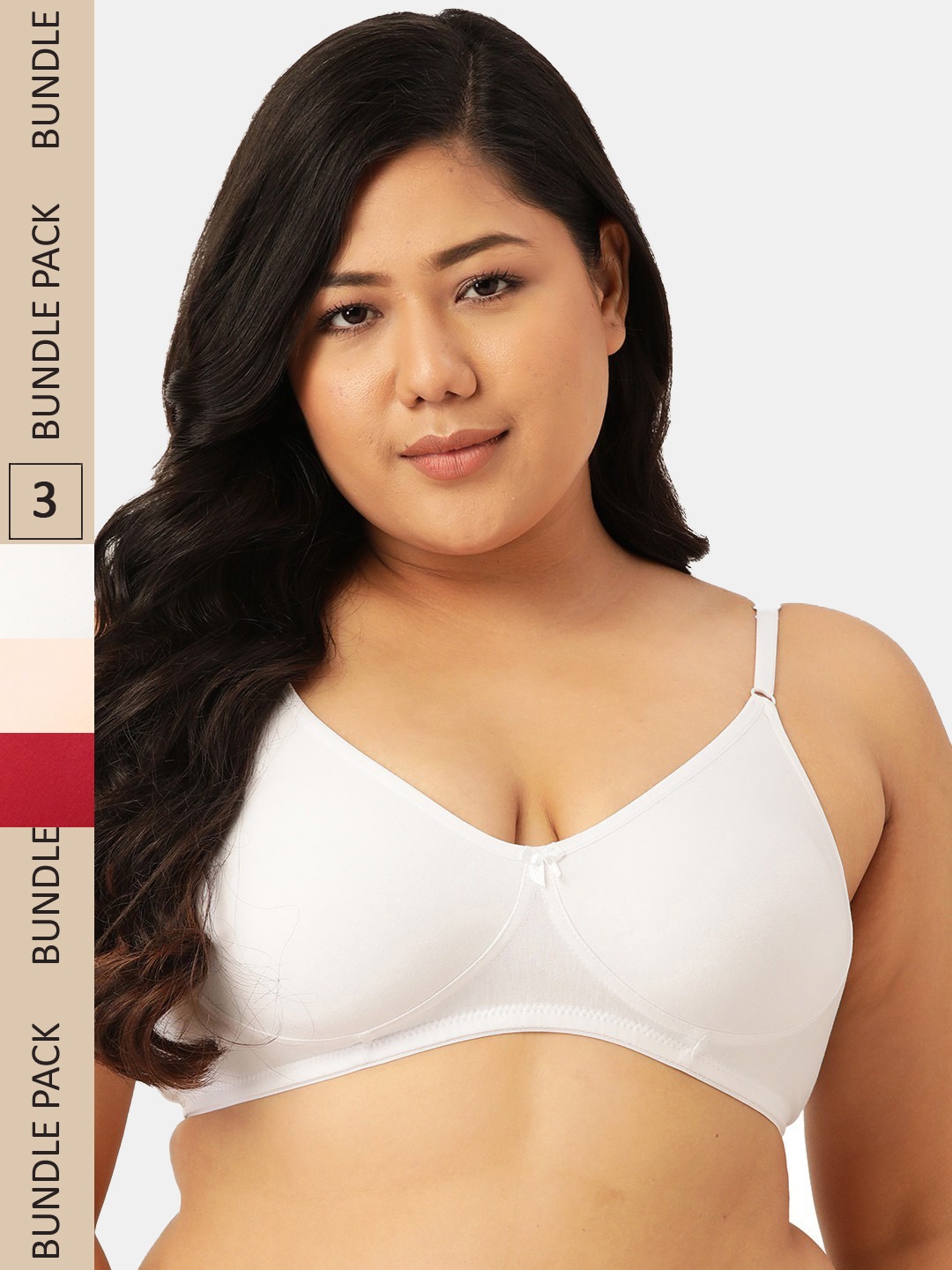 

Leading Lady Set Of 3 Non Wired Non Padded Bra, White