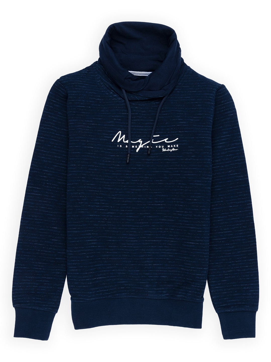 

Status Quo Boys Printed High Neck Cotton Sweatshirt, Navy blue