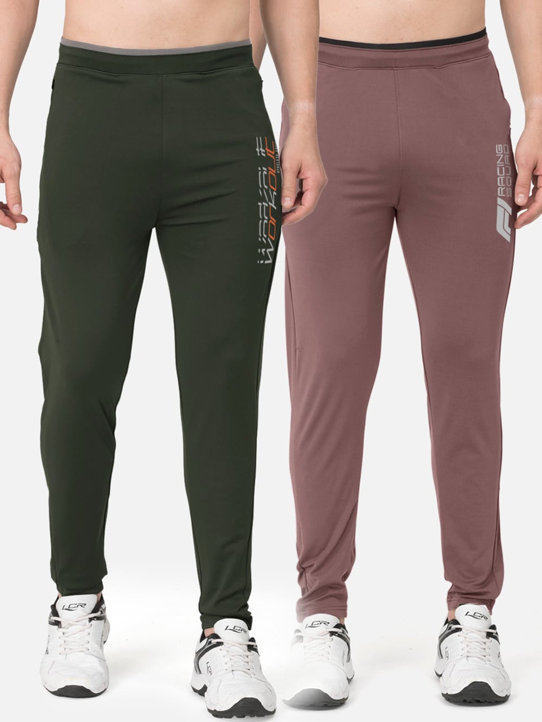 

BULLMER Men Pack of 2 Slim-fit Track Pants, Taupe