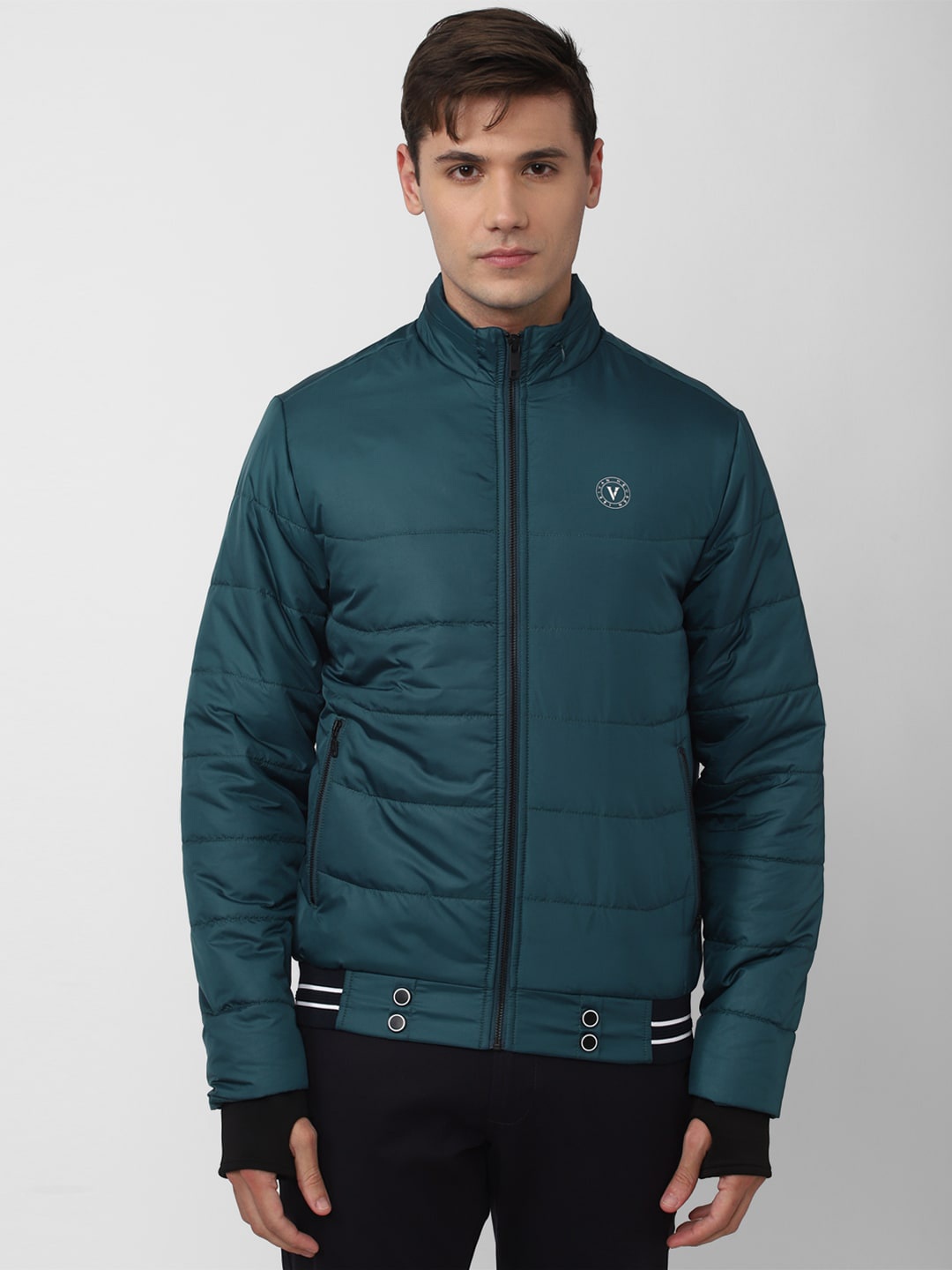 

Van Heusen Sport Men Solid Padded Jacket, Teal