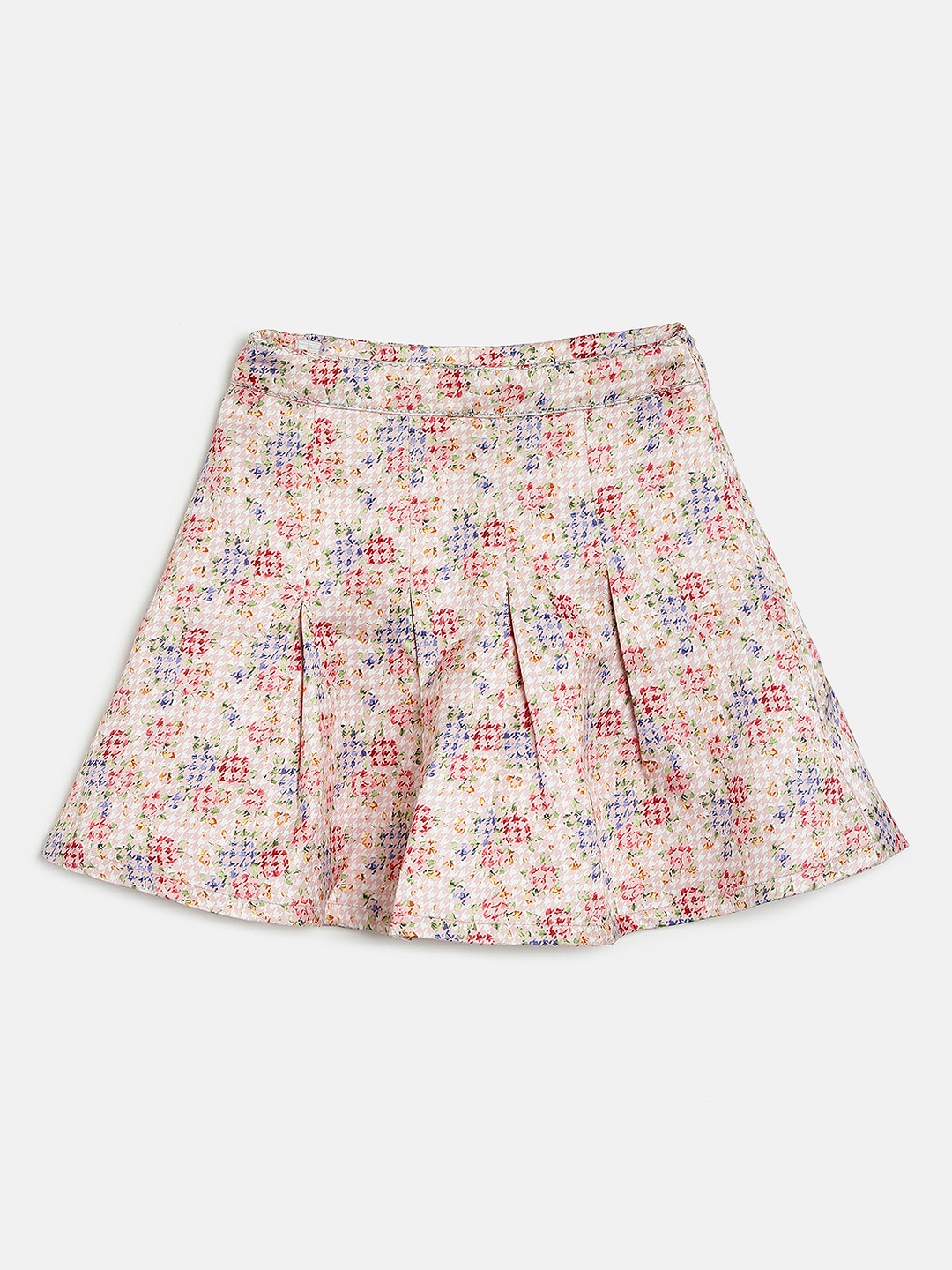 

Blue Giraffe Girls Multicoloured Printed Flared Skirt, Multi